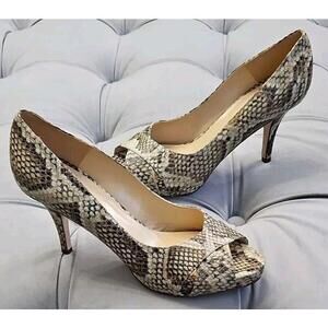 Kate Spade Italy Pumps Peep Toe Black Heels Womens Shoes 6.5